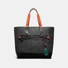 COACH COACH ACADEMY TOTE IN SIGNATURE CANVAS WITH WILD BEAST PRINT,73666 JIOQA