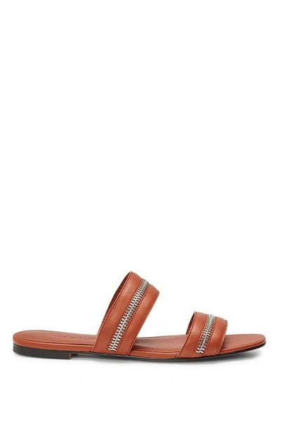 Rebecca Minkoff Women's Marciann Zipper Leather Mules In Acorn