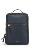 Calpak Kaya Faux Leather Laptop Backpack In Navy