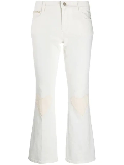 Stella Mccartney Kick-flare Patch Jeans - 白色 In White