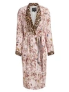 R13 Floral & Leopard Smoking Dressing Gown