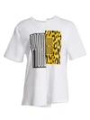 PROENZA SCHOULER Asymmetric Graphic Cotton T-Shirt