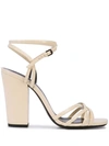 SAINT LAURENT CRISSCROSS STRAP SANDALS