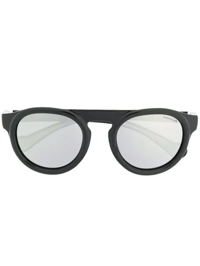 Moncler Eyewear Round Sunglasses - 黑色 In Black
