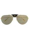 CARTIER Santos de Cartier aviator-frame sunglasses