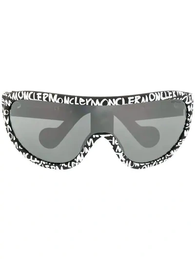 Moncler Eyewear Sports Shield Sunglasses - 黑色 In Black