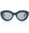 Loewe Chunky Shiny Acetate Cat-eye Sunglasses In Black