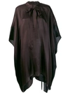 HAIDER ACKERMANN HAIDER ACKERMANN 短袖伞摆罩衫 - 黑色