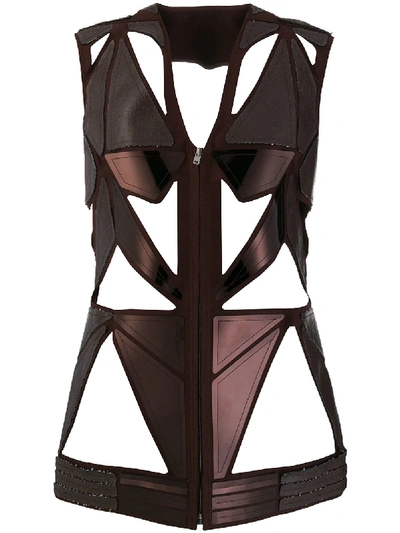 Rick Owens Sculptured Cut Out Vest - 红色 In Red