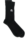 ALEXANDER MCQUEEN ALEXANDER MCQUEEN SKULL MOTIF SOCKS - BLACK