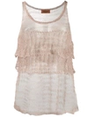 MISSONI MISSONI SEMI-TRANSPARENTES TANKTOP - ROSA