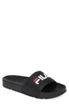 Fila Men's Drifter Slide Sandals From Finish Line In Black/ Red/ White