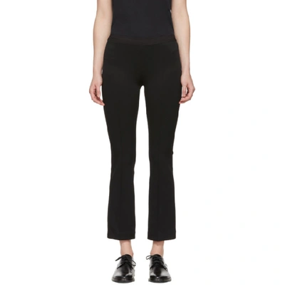 Helmut Lang Cropped Stretch-jersey Flared Pants In Black