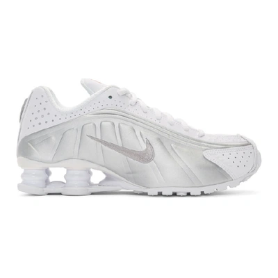Nike Shox R4 Aerodynamic White Sneakers In Animal Print