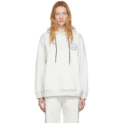 Adidas Originals By Alexander Wang Grey Graphic Hoodie In Lgh