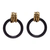 BALENCIAGA BALENCIAGA BLACK AND GOLD XS HOOP EARRINGS