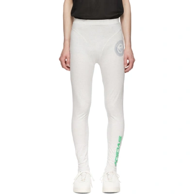 Adidas Originals By Alexander Wang Grey Graphic 80s Leggings In Ltgrey