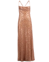 Galvan Whiteley Paillette-embroidered Tulle Gown In Copper