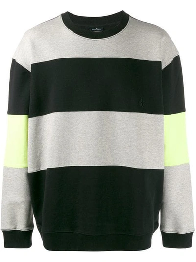 Marcelo Burlon County Of Milan Striped Knit Jumper In Black