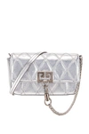 GIVENCHY GIVENCHY METALLIC MINI POCKET CHAIN BAG IN SILVER,GIVE-WY622