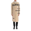 BURBERRY BURBERRY DOUBLE BREASTED LOGO PRINT TRENCH COAT