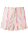 ASPESI ASPESI STRIPED SHORT SHORTS - PINK