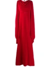 ALBERTA FERRETTI ALBERTA FERRETTI CAPE MAXI GOWN - RED