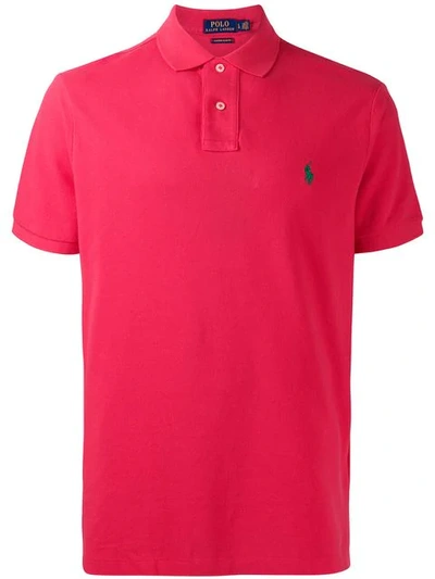 Polo Ralph Lauren Logo-embroidered Polo Shirt In Red