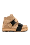 Rick Owens Beige Birkenstock Edition Hancock Rotterhiker Boots In Natural & Black