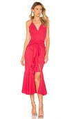 PATBO BO RUFFLE MIDI DRESS,PBTO-WD8