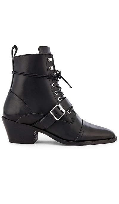 Allsaints Womens Black Katy Heeled Leather Boots 7