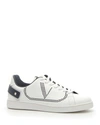 Valentino Backnet Sneakers In White/blue
