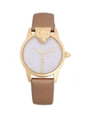 JUST CAVALLI Goldtone Stainless Steel & Leather-Strap Watch