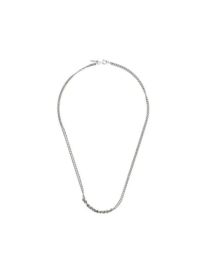 Emanuele Bicocchi Crochet Chain Necklace In Argento