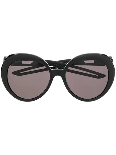 Balenciaga Eyewear Hybrid Sunglasses - 黑色 In Black