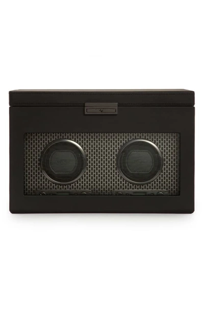 Wolf Axis Double Watch Winder With Storage In Powder Coat