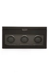 Wolf Axis Triple Watch Winder & Case In Powder Coat