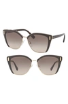 PRADA 57MM GRADIENT GEOMETRIC SUNGLASSES,PR 56TS57-Y