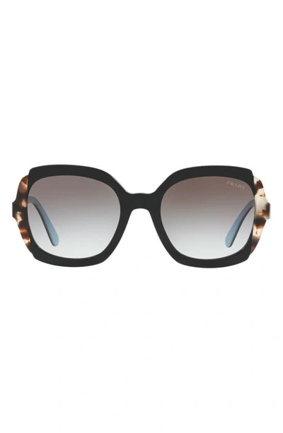 Prada Etiquette 54mm Square Sunglasses In Black