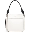 Prada Large Margit Shoulder Bag In Bianco/ Nero
