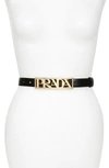 PRADA LOGO LETTERS LEATHER BELT,1CC267 2AIX