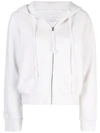 Nili Lotan Callie Cotton Zip Up Hoodie In White