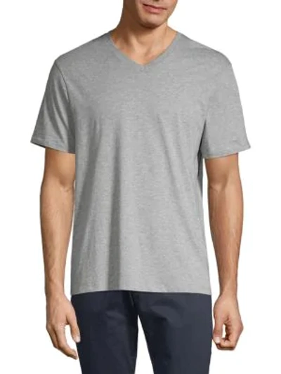 Vince Short-sleeve V-neck Jersey T-shirt, Grey In Steel