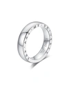 ALBERTO MILANI DIRCE "YOU ARE MY UNIVERSE" 18K WHITE GOLD 4.3MM BAND RING,PROD222030449