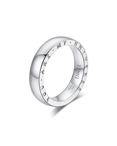Alberto Milani Dirce "you Are My Universe" 18k White Gold 4.3mm Band Ring
