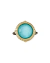 ARMENTA OLD WORLD POINTED TURQUOISE/QUART RING W/ DIAMONDS,PROD220480067