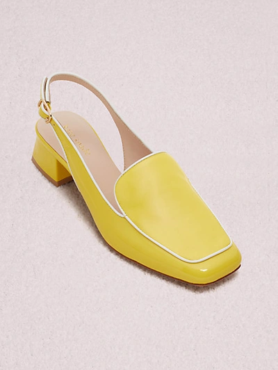 Kate Spade Sahiba Slingback Loafer In Yellow/white