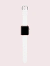 KATE SPADE WHITE SCALLOP SILICONE 38/40MM APPLE WATCH® STRAP,ONE SIZE