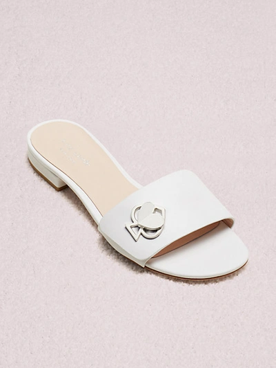 Kate Spade Ferry Slide Sandals In White