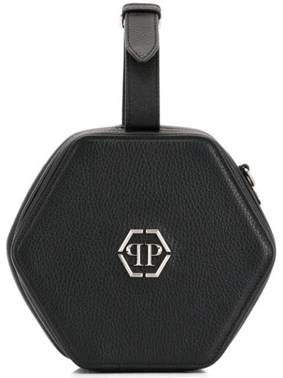 Philipp Plein Logo六角形方盒手提包 - 黑色 In Black